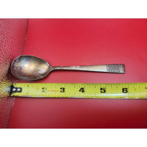 National Silver Co Calvalcade Sugar Spoon Silverplate 6" 1946 Vintage Art Deco - Picture 2 of 8